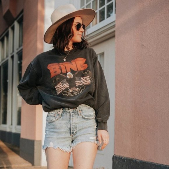 Anine Bing Tops - Anine Bing Eagle Graphic Sweatshirt Size XS